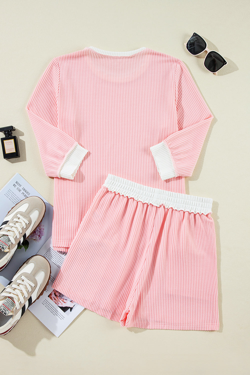 Pink Corded Colorblock Set LT
