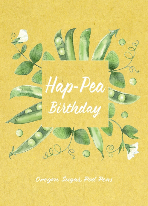 Hap-Pea Birthday - Sugar Pod Seed Packets, seed packet