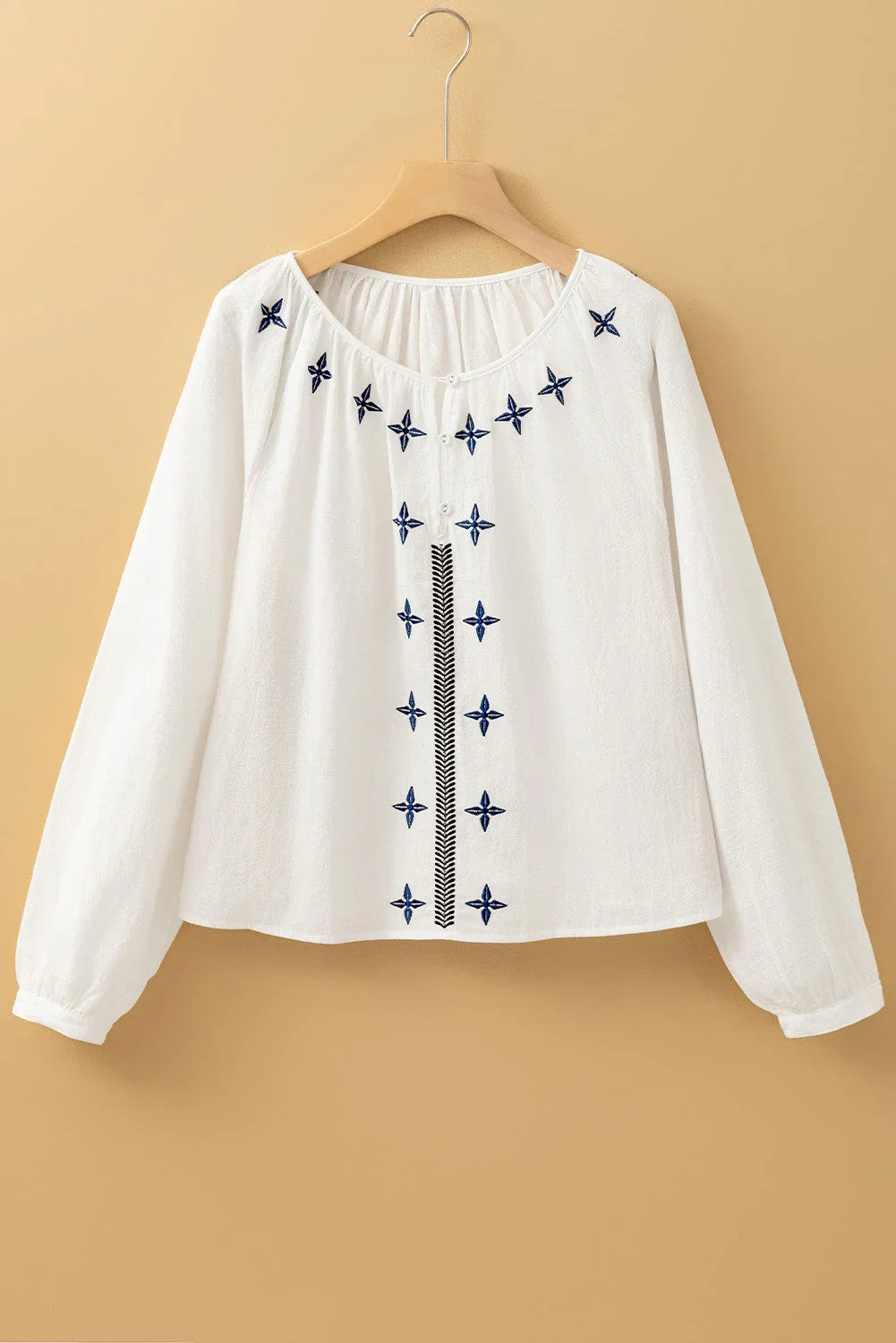 White Embroidered Blouse LT