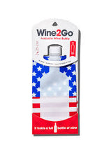 Load image into Gallery viewer, Stars and Stripes wine2go foldable wine bottle
