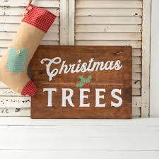 Christmas Trees Wooden Sign