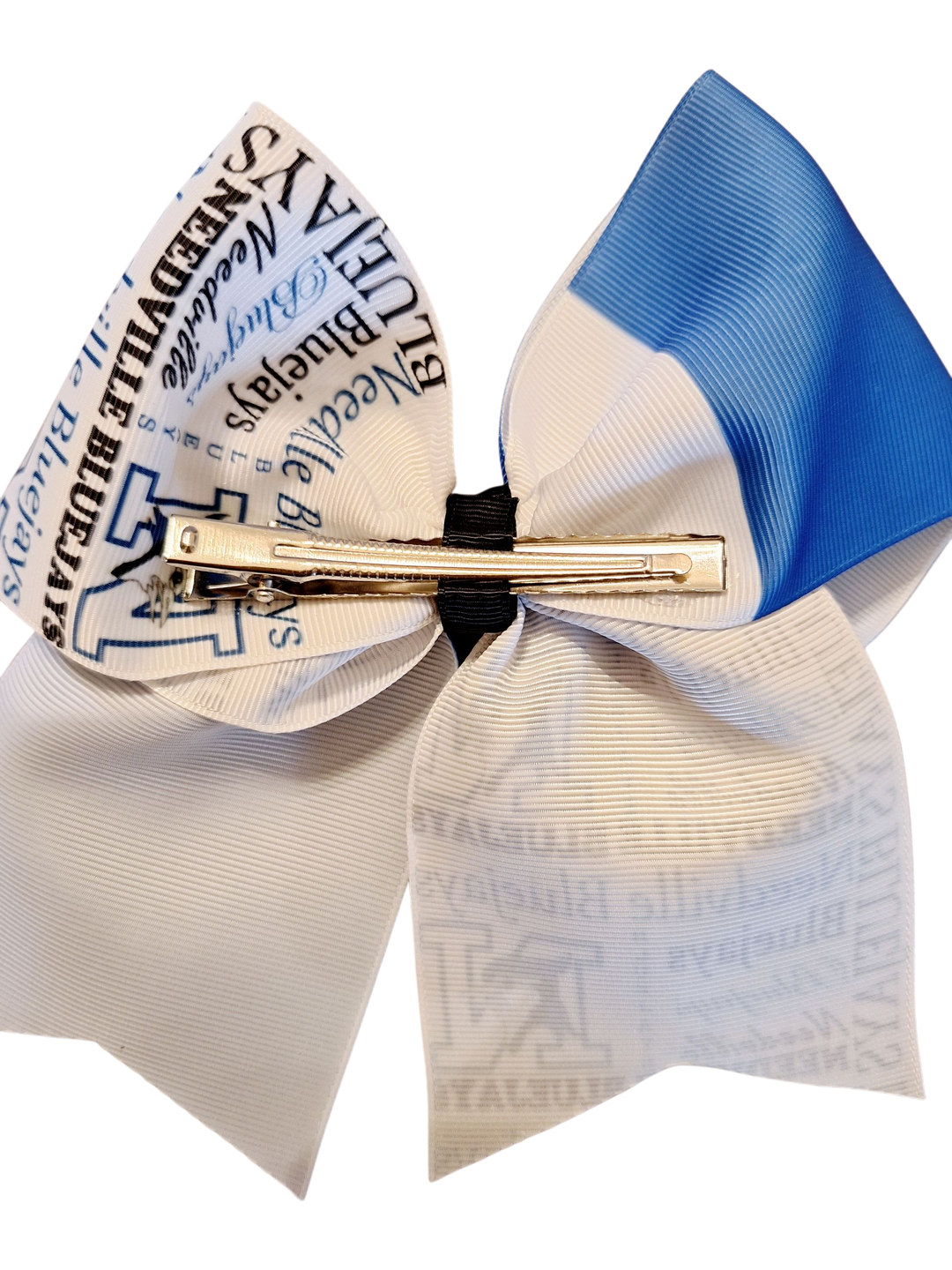Needville Bluejay Hair Bow, alternate view