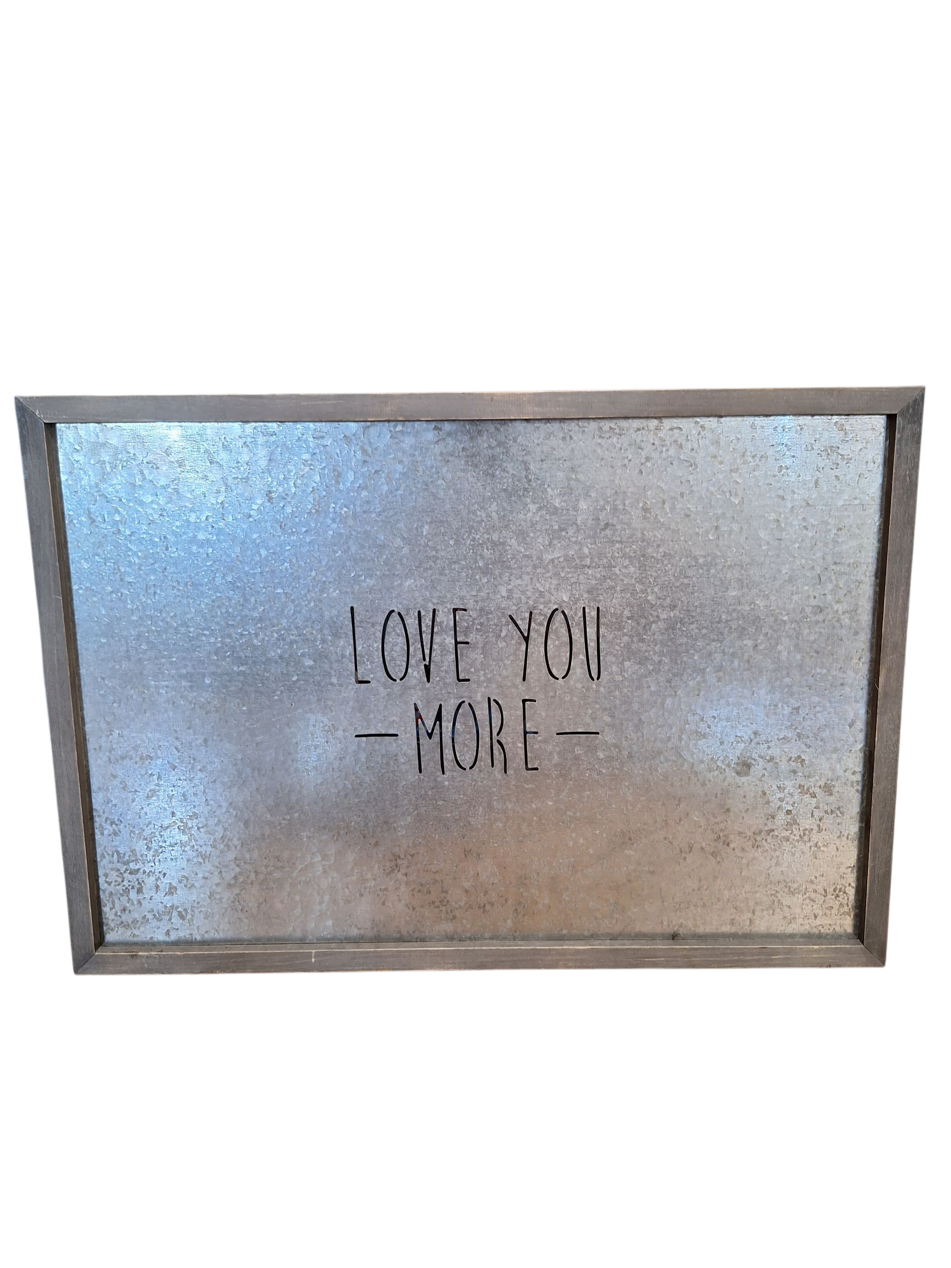 Love you more metal wall sign, wall sign