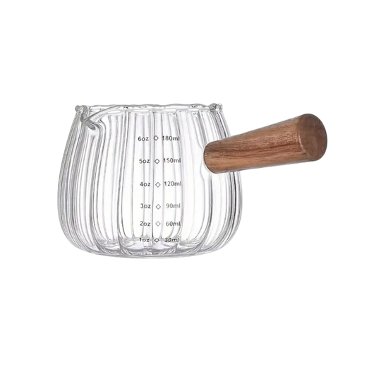 Glass Measuring Cup with Wood Handle