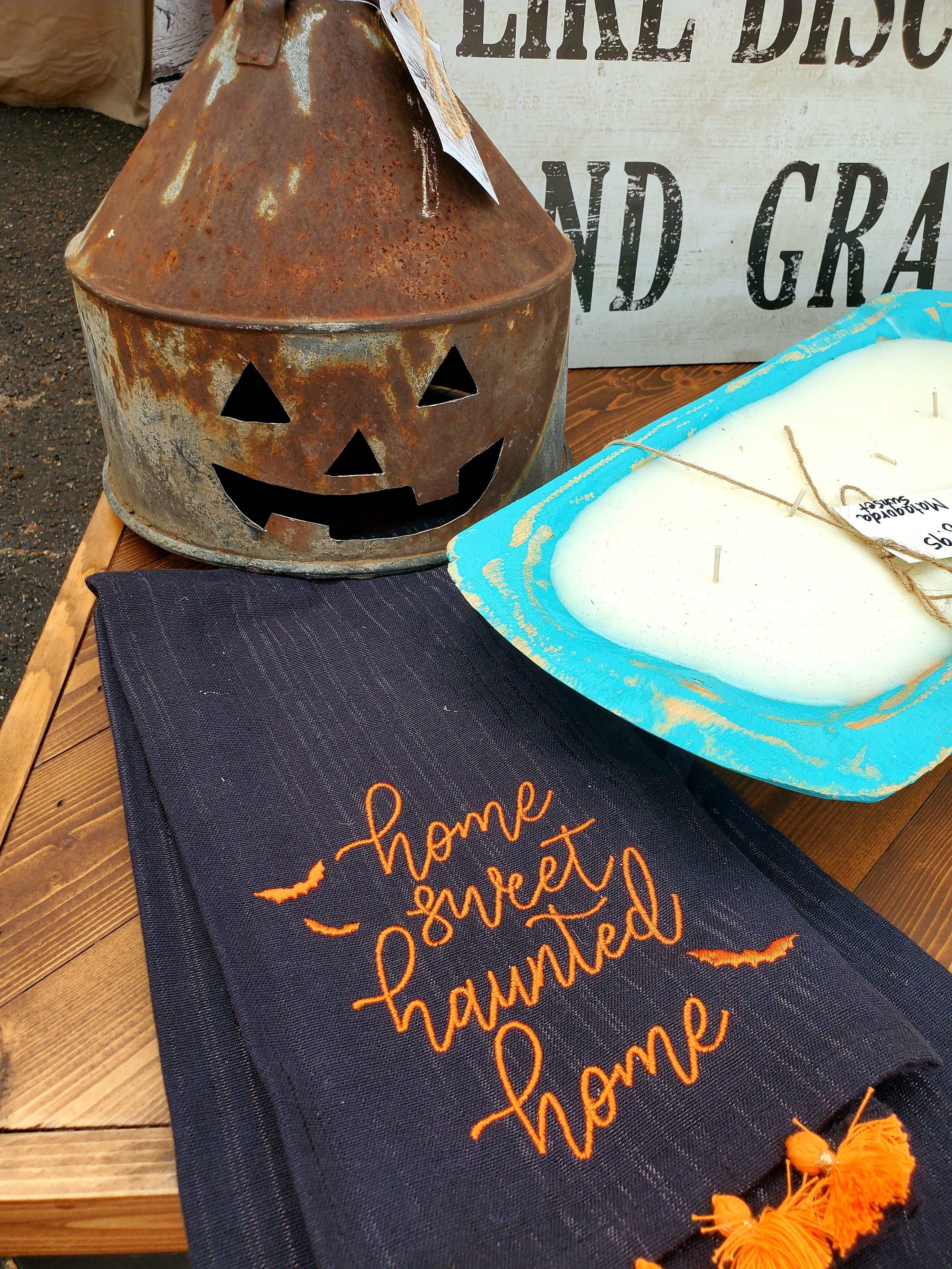 Home Sweet Haunted Home tea towel