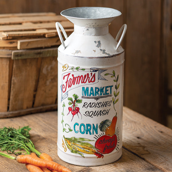 Farmer's Market Milk Can