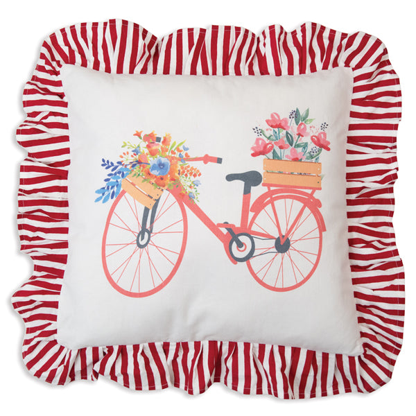 Bicycle Ride Throw Pillow